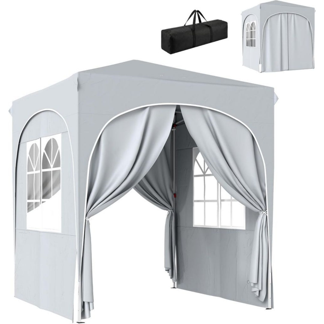 Pieghevole Gazebo Grigio