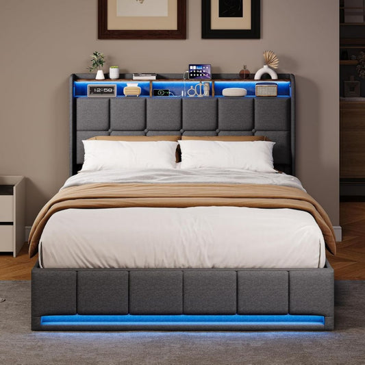 Con LED Grigio Letti